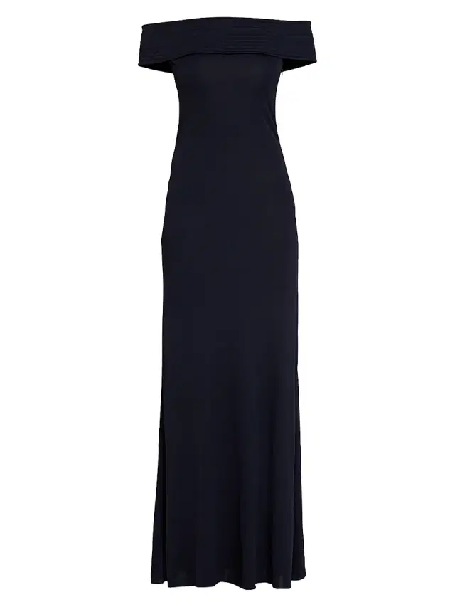 ALAIA Women's Off-The-Shoulder Gown - Minuit
