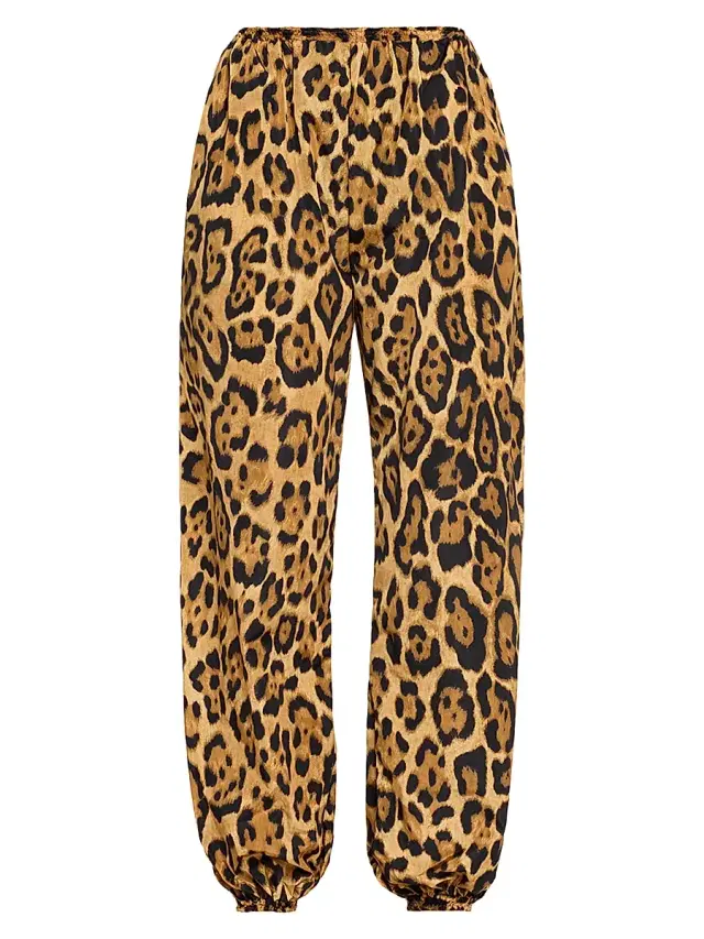 Women's Cheetah-Print Balloon Pants - Noir Caramel