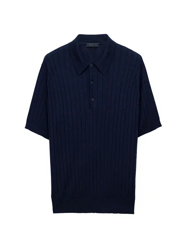Prada Men's Cashmere and Silk Polo Shirt - Blue