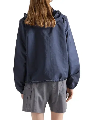 Prada Women's Lightweight Nylon Blouson Jacket - Blue - Size 10 | Thumbnail 4