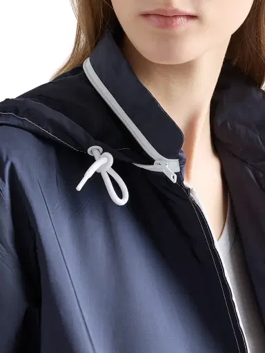 Prada Women's Lightweight Nylon Blouson Jacket - Blue - Size 10 | Thumbnail 5