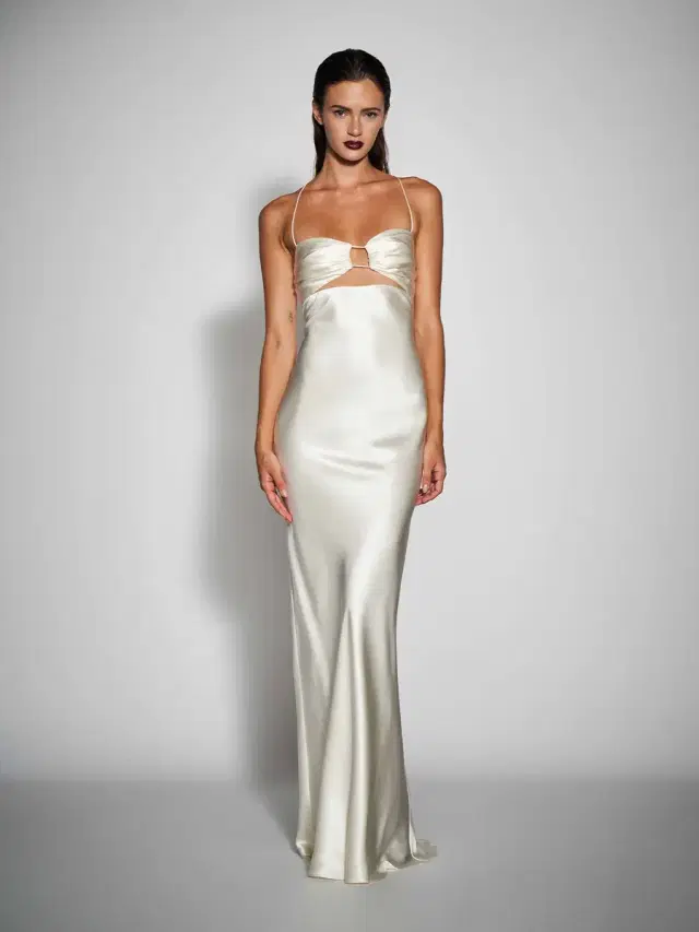 THE SEI Cut-Out Bias Silk Gown