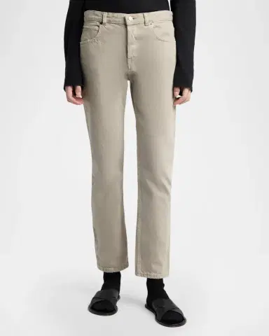 Neiman Marcus Riaco Straight-Leg Cotton Jeans | Thumbnail 4 Neiman Marcus Riaco Straight-Leg Cotton Jeans | Thumbnail 4