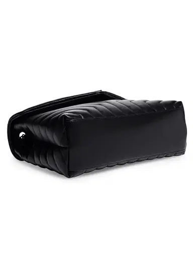 Saint Laurent Women's Loulou Matelassé Leather Shoulder Bag - Nero | Thumbnail 5 Saint Laurent Women's Loulou Matelassé Leather Shoulder Bag - Nero | Thumbnail 5