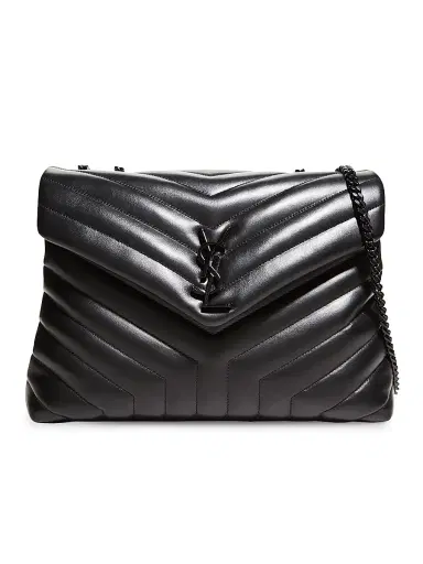 Saint Laurent Women's Loulou Matelassé Leather Shoulder Bag - Nero | Thumbnail 1 Saint Laurent Women's Loulou Matelassé Leather Shoulder Bag - Nero | Thumbnail 1