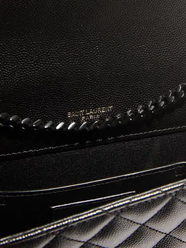 Saint Laurent Women's Envelope Triquilt Matelassé Leather Shoulder Bag - Nero | Thumbnail 7 Saint Laurent Women's Envelope Triquilt Matelassé Leather Shoulder Bag - Nero | Thumbnail 7
