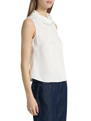 Misook Women's Pearlescence Crepe Cowlneck Blouse - White - Size XXL | Thumbnail 4 Misook Women's Pearlescence Crepe Cowlneck Blouse - White - Size XXL | Thumbnail 4