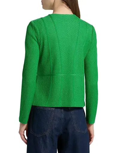 Misook Women's Silvertone-Button Rib-Knit Jacket - Clover Field - Size XXL | Thumbnail 5 Misook Women's Silvertone-Button Rib-Knit Jacket - Clover Field - Size XXL | Thumbnail 5
