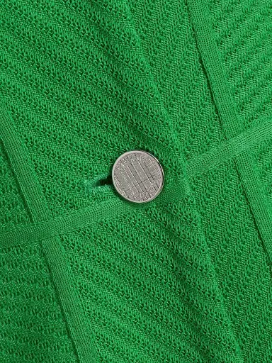 Misook Women's Silvertone-Button Rib-Knit Jacket - Clover Field - Size XXL | Thumbnail 7 Misook Women's Silvertone-Button Rib-Knit Jacket - Clover Field - Size XXL | Thumbnail 7