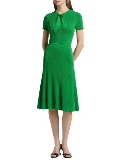 Misook Women's Flared Knitted Knee-Length Skirt - Clover Field - Size XXL | Thumbnail 2 Misook Women's Flared Knitted Knee-Length Skirt - Clover Field - Size XXL | Thumbnail 2
