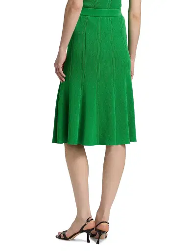 Misook Women's Flared Knitted Knee-Length Skirt - Clover Field - Size XXL | Thumbnail 5 Misook Women's Flared Knitted Knee-Length Skirt - Clover Field - Size XXL | Thumbnail 5