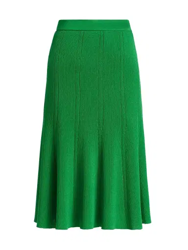 Misook Women's Flared Knitted Knee-Length Skirt - Clover Field - Size XXL | Thumbnail 1 Misook Women's Flared Knitted Knee-Length Skirt - Clover Field - Size XXL | Thumbnail 1
