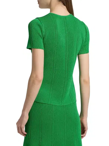 Misook Women's Faux-Tie Rib-Knit Top | Thumbnail 5