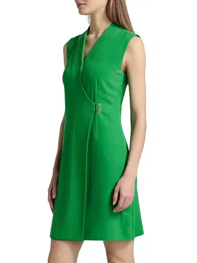 Misook Women's Faux-Wrap Sheath Minidress | Thumbnail 4