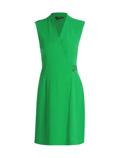Misook Women's Faux-Wrap Sheath Minidress | Thumbnail 1