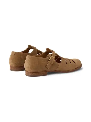 Ralph Lauren Purple Label Men's Suede Fisherman Sandals - Golden Brown - Size 9 | Thumbnail 3