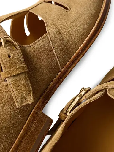 Ralph Lauren Purple Label Men's Suede Fisherman Sandals - Golden Brown - Size 9 | Thumbnail 6