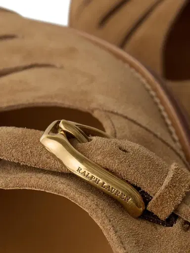 Ralph Lauren Purple Label Men's Suede Fisherman Sandals - Golden Brown - Size 9 | Thumbnail 7