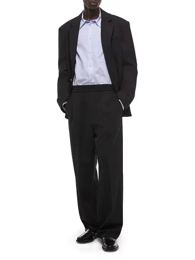 Helmut Lang Men's HL001 Wool Gabardine Pull-On Trousers | Thumbnail 2 Helmut Lang Men's HL001 Wool Gabardine Pull-On Trousers | Thumbnail 2