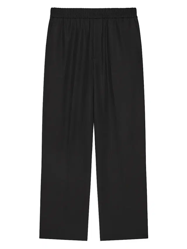 Men's HL001 Wool Gabardine Pull-On Trousers - Black