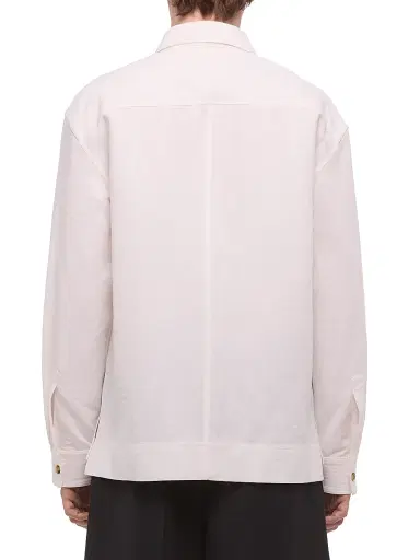 Helmut Lang Men's Sailor Cotton Overshirt - White - Size XL | Thumbnail 4