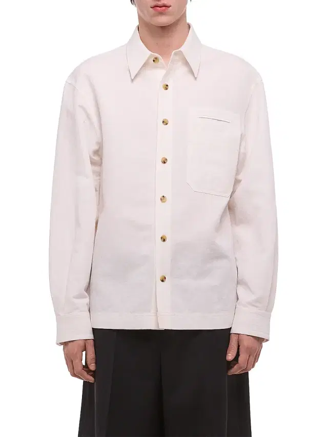 Men's Sailor Cotton Overshirt - White