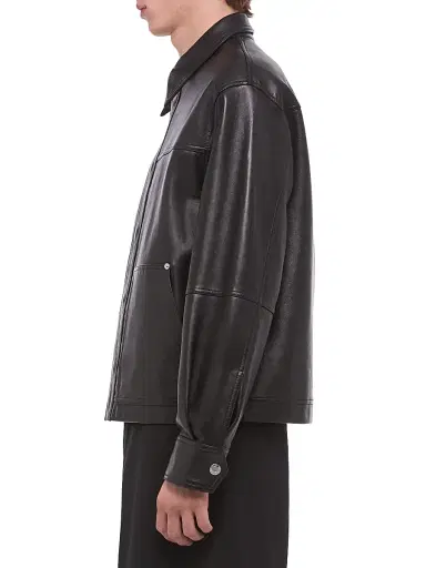 Helmut Lang Men's Leather Jacket - Black - Size XL | Thumbnail 3
