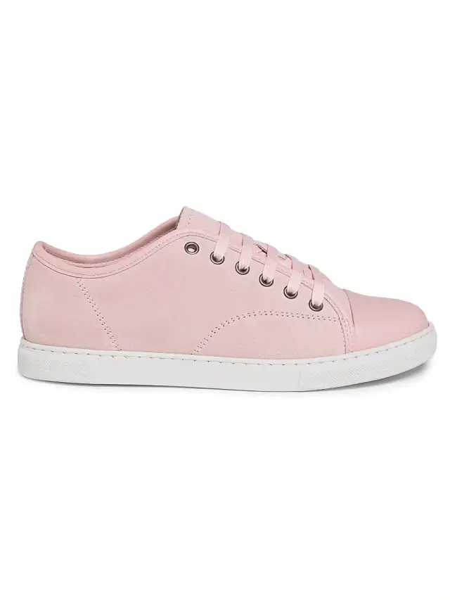 Lanvin Women's Dbb1 Leather Sneakers - Pale Pink