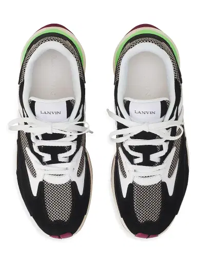 Lanvin JLA Mesh Sneakers - Black Green | Thumbnail 3
