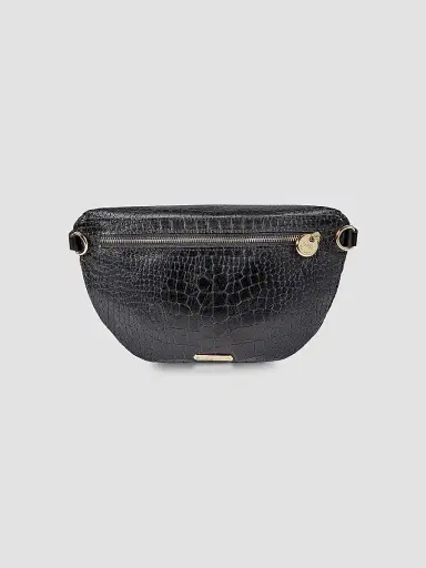 GiGi New York Women's Beck Croc-Embossed Leather Sling Bag - Black | Thumbnail 4 GiGi New York Women's Beck Croc-Embossed Leather Sling Bag - Black | Thumbnail 4
