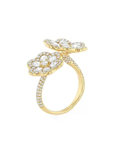 64 Facets Women's Floral 18K Yellow Gold & 1.98 TCW Diamond Ring - Yellow Gold | Thumbnail 1