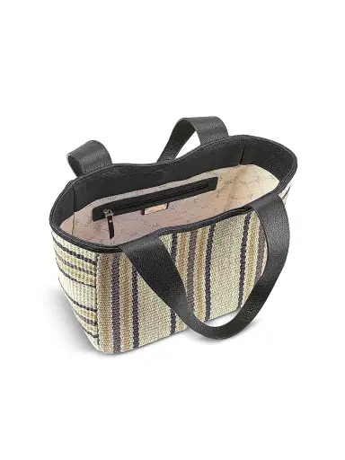 GiGi New York Women's Mercer Striped Raffia Tote Bag - Natural Multi | Thumbnail 3 GiGi New York Women's Mercer Striped Raffia Tote Bag - Natural Multi | Thumbnail 3