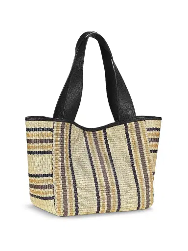 GiGi New York Women's Mercer Striped Raffia Tote Bag - Natural Multi | Thumbnail 4 GiGi New York Women's Mercer Striped Raffia Tote Bag - Natural Multi | Thumbnail 4