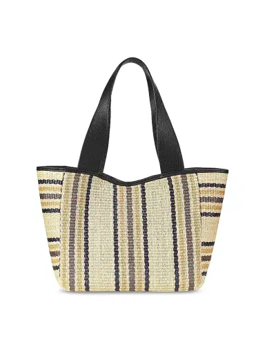 GiGi New York Women's Mercer Striped Raffia Tote Bag - Natural Multi | Thumbnail 1 GiGi New York Women's Mercer Striped Raffia Tote Bag - Natural Multi | Thumbnail 1