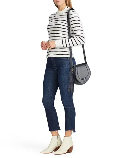 GiGi New York Women's Jenni Pebble Leather Saddle Bag | Thumbnail 2