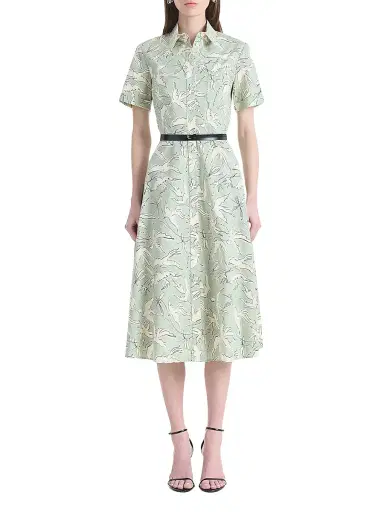 Altuzarra Women's Kiera Bird-Print Midi-Shirtdress - Desert Sage Bird | Thumbnail 3 Altuzarra Women's Kiera Bird-Print Midi-Shirtdress - Desert Sage Bird | Thumbnail 3