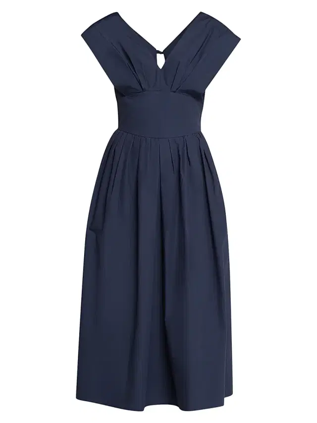 Rosie Assoulin Women's In Full Bloom Cotton Midi-Dress - Navy