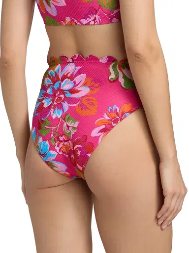 BEACH RIOT Women's Nessa Floral Scallop High-Rise Bikini Bottom - Sugar Bloom | Thumbnail 5 BEACH RIOT Women's Nessa Floral Scallop High-Rise Bikini Bottom - Sugar Bloom | Thumbnail 5