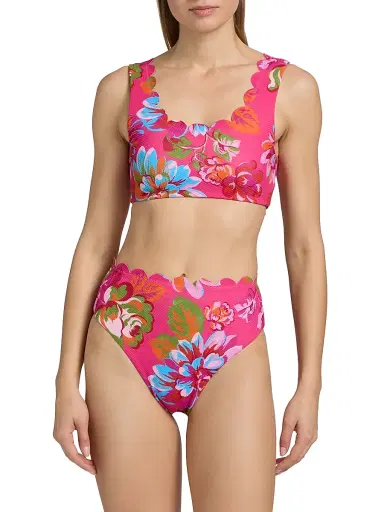 BEACH RIOT Women's Madison Floral Scallop Bikini Top - Sugar Bloom | Thumbnail 3 BEACH RIOT Women's Madison Floral Scallop Bikini Top - Sugar Bloom | Thumbnail 3