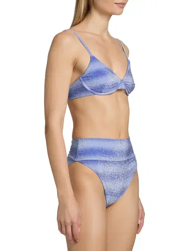 BEACH RIOT Women's Camilla Glitter Ombré Bikini Top - Sapphire Sea | Thumbnail 4