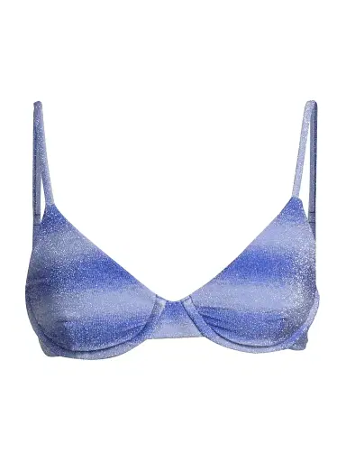 BEACH RIOT Women's Camilla Glitter Ombré Bikini Top - Sapphire Sea | Thumbnail 1