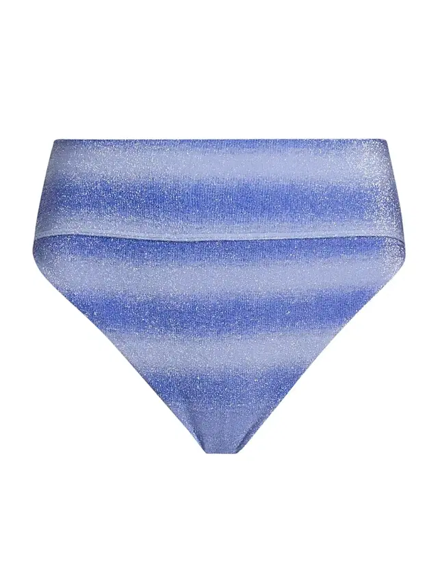 Beach Riot Women's Highway Glitter Ombré High-Rise Bikini Bottom - Sapphire Sea