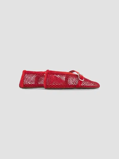 Alaïa Women's Fishnet Ballet Flats - Orange Brule - Size 8 | Thumbnail 3 Alaïa Women's Fishnet Ballet Flats - Orange Brule - Size 8 | Thumbnail 3