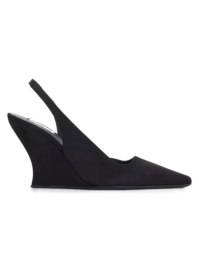 ALAIA Women's 90MM Suede Wedge Slingback Pumps - Noir