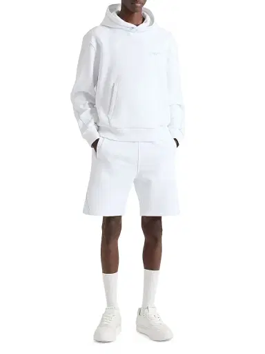 Givenchy Men's Couture Seam Bermuda Shorts in Fleece - White - Size XXL | Thumbnail 2