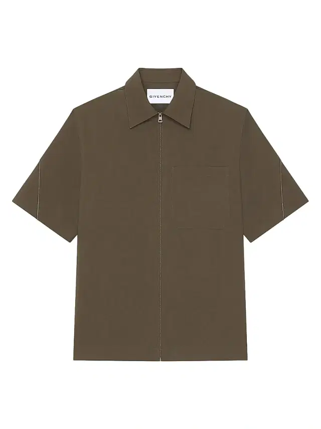 Men's Couture Seam Zipped Shirt - Ebony Brown Men's Couture Seam Zipped Shirt - Ebony Brown