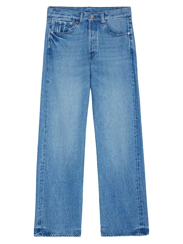 Jacquemus Men's De-Nimes Cotton Straight-Leg Jeans - Blue Tabac