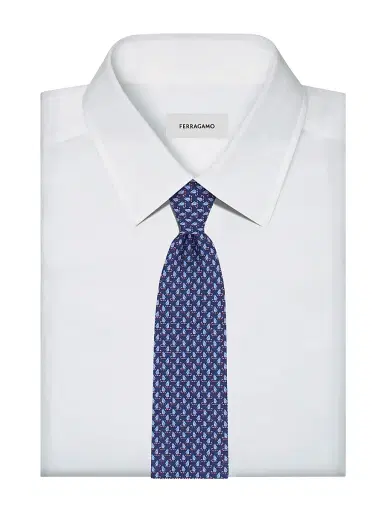 Ferragamo Men's Penguin Silk Tie | Thumbnail 2 Ferragamo Men's Penguin Silk Tie | Thumbnail 2