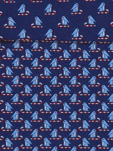 Ferragamo Men's Penguin Silk Tie | Thumbnail 4 Ferragamo Men's Penguin Silk Tie | Thumbnail 4