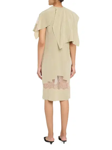 Ferragamo Women's Lace-Trim Silk Capelet Dress | Thumbnail 4 Ferragamo Women's Lace-Trim Silk Capelet Dress | Thumbnail 4